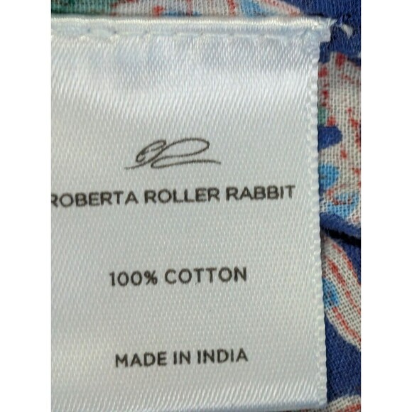 Roberta Roller Rabbit Tunic XS Blue Multi Cotton Beach - Picture 4 of 7